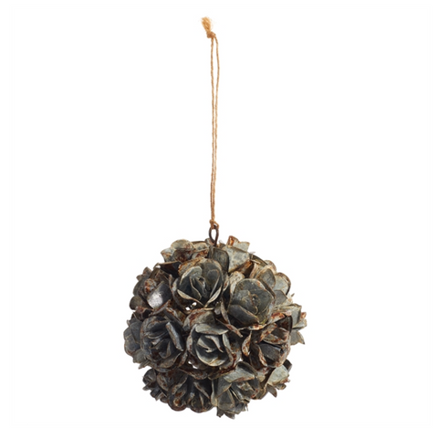 Metalwork Rosette Ball Ornament