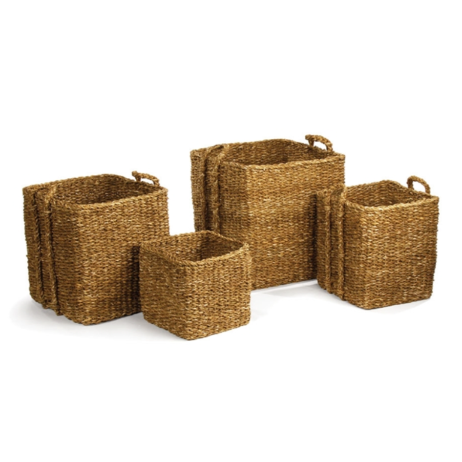 Seagrass Apple Baskets w/ Bin, 4 Sizes