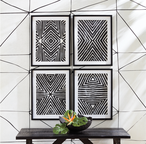 Achromatic Geometric Prints-4 Styles, 25.5" x 19.5"