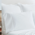 Organic Cotton Hemmed Pillowcase Set - King, White