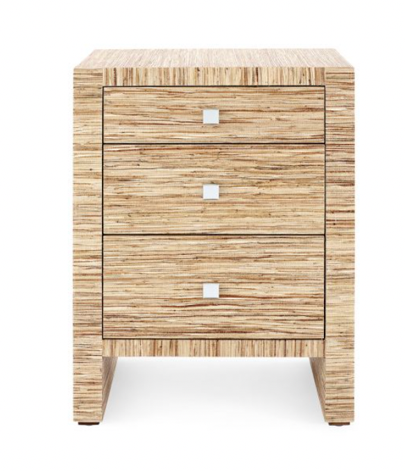Morgan 3-Drawer Side Table, Natural