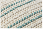 Ped0021 Beige / Teal, 18" x 18"