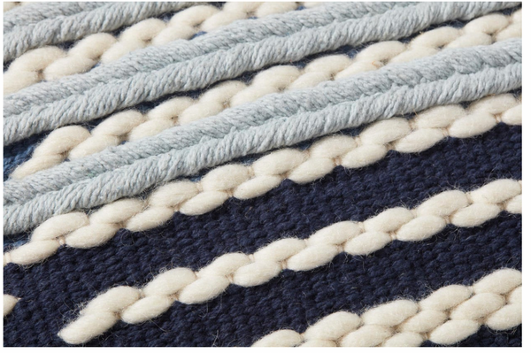 Ped0017 Indigo / White, 13" x 21"