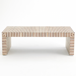 Sienna Coffee Table in Walnut / Bone, 48.5"L x 24"W x 16"H