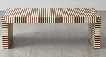 Sienna Coffee Table in Walnut / Bone, 48.5"L x 24"W x 16"H