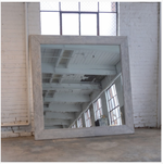 Large Reclaimed Elm Mirror in Light Elm - Square, 72"L x 2"W x 72"D