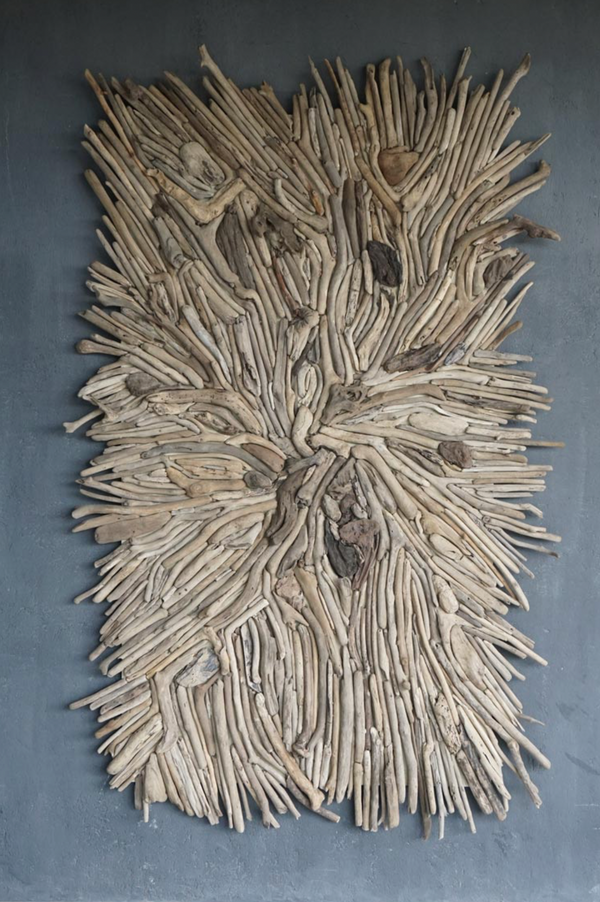 Drift Wood Wall Art, 39"L x 2"W x 71"H