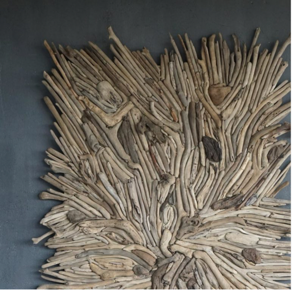Drift Wood Wall Art, 39"L x 2"W x 71"H