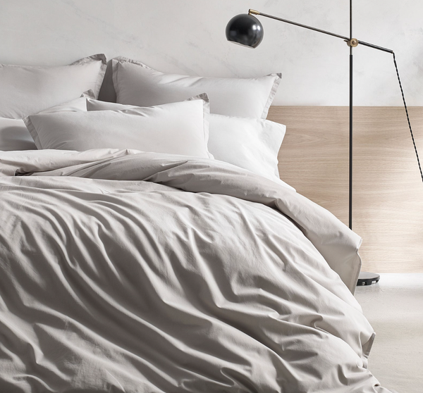 Lorimer Washed Percale Bedding, Duvet Cover & Sheets King, White