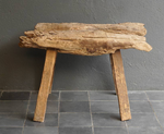 Antique Kampung Stool, 29"L x 19"W x 21"D