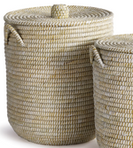Rivergrass Hamper Baskets With Lids, 2 Sizes