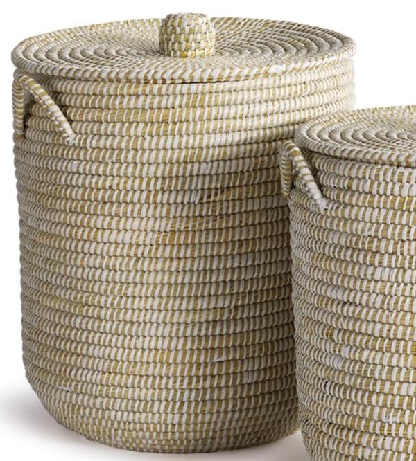 Rivergrass Hamper Baskets With Lids, 2 Sizes