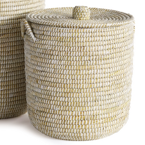 Rivergrass Hamper Baskets With Lids, 2 Sizes