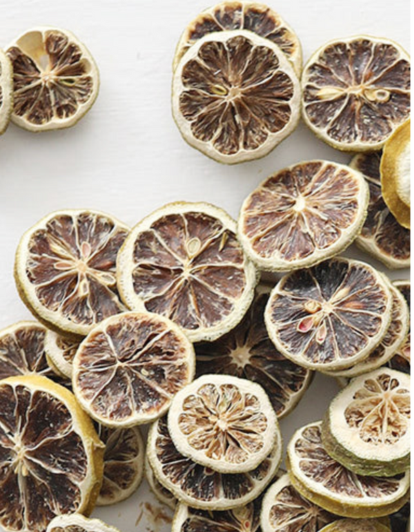 Fragrant Natural Dried Green Lemon Slices, Bag of 85