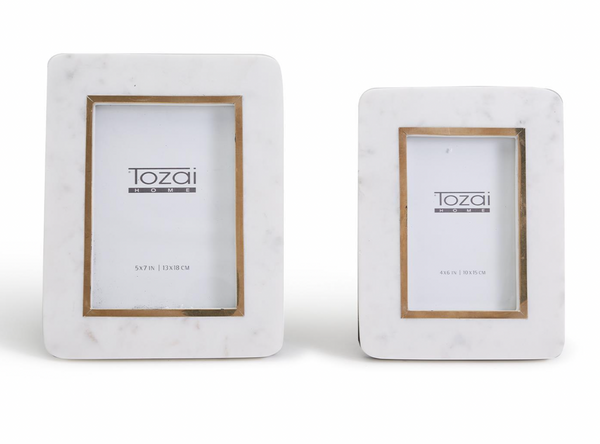 Hoxton White Marble Photo Frame, 2 Sizes