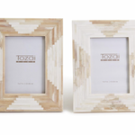 Natural Aztec and Antique Bone Photo Frame, 2 Styles