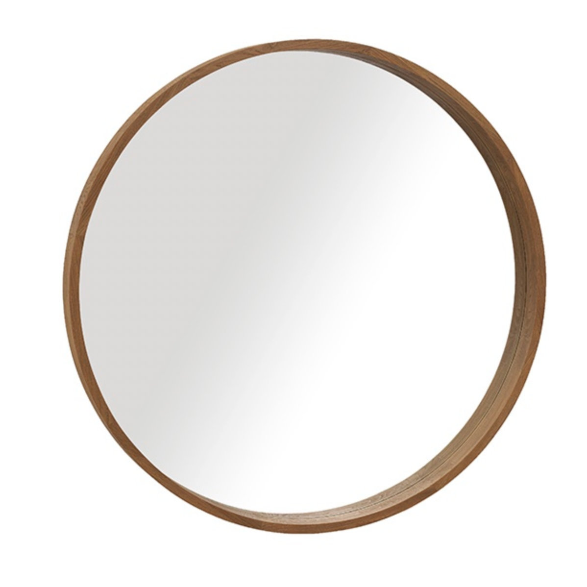 Capri Round Mirror - Teak, 36"