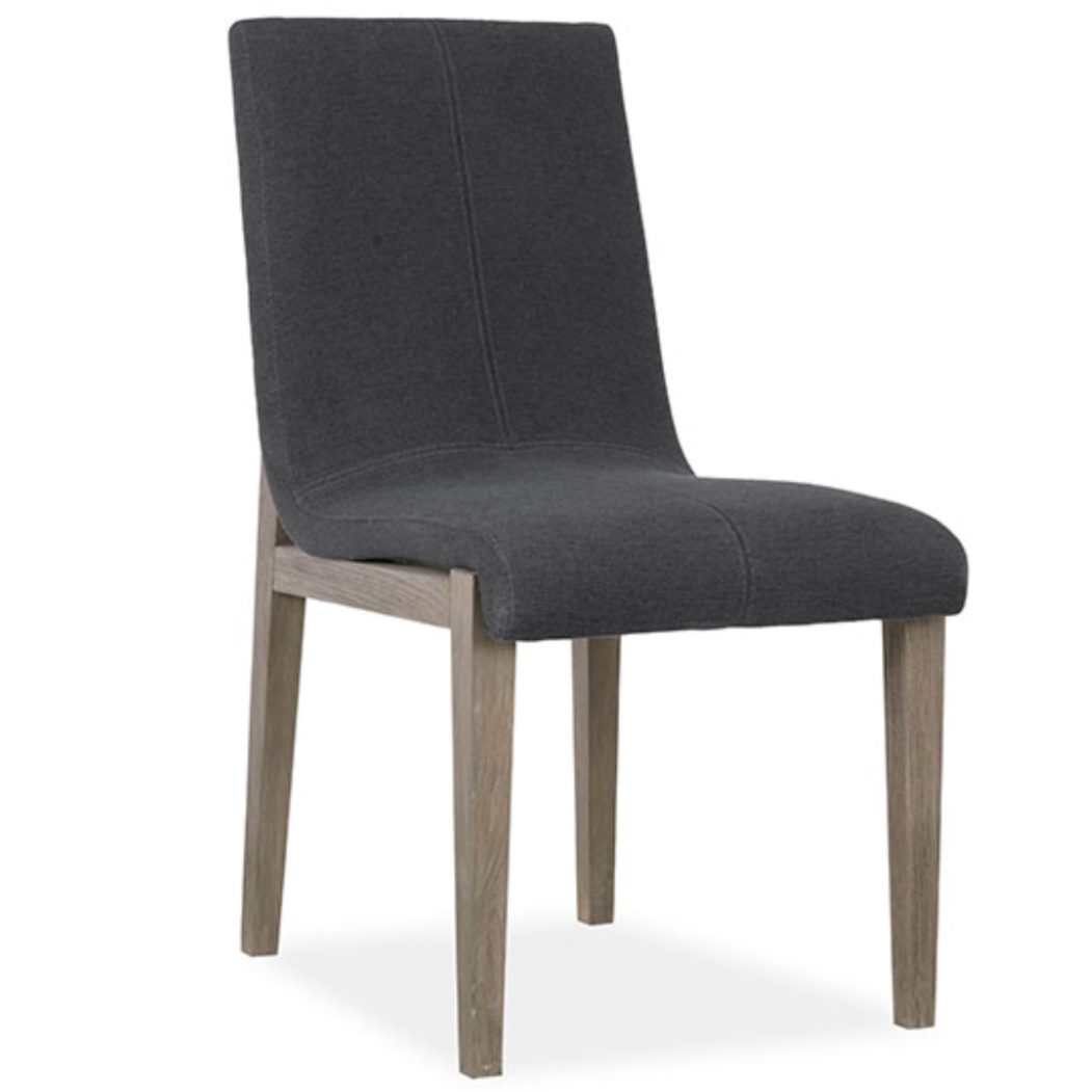 Cavallini Dining Chair, Driftwood w/Coal Performance Fabric