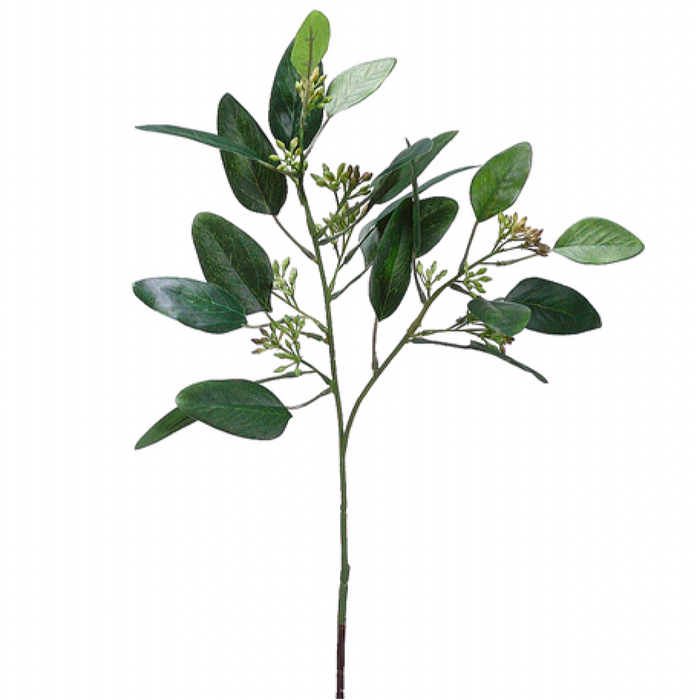 Seeded Eucalyptus Spray, Green / Burgundy - 18"