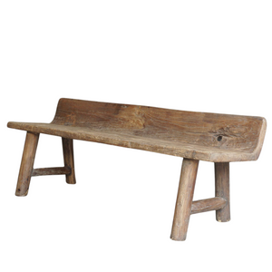 Original Teak Kampung Bench, 66"L x 16"W x 24"H