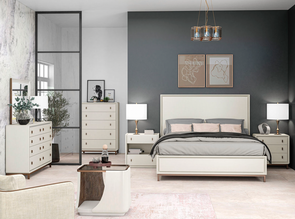 Blanc Panel Bed, King & Queen
