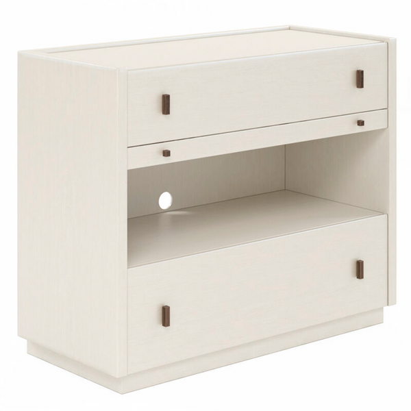 Blanc 2-Drawer Chest, 42"W x 18"D x 32.75"H