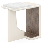 Blanc Chairside Table, Marble Top