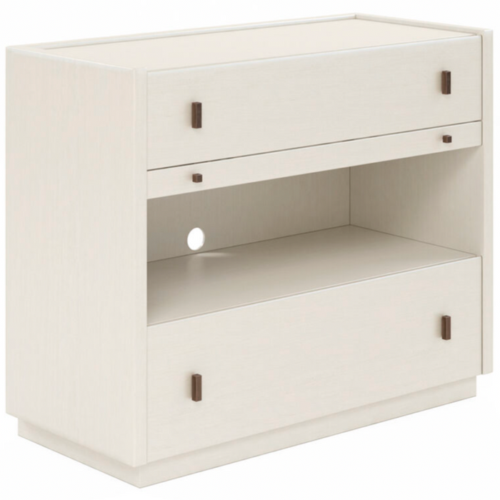 Blanc 2-Drawer Chest, 42"W x 18"D x 32.75"H