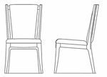 Blanc Upholstered Back Side Chair