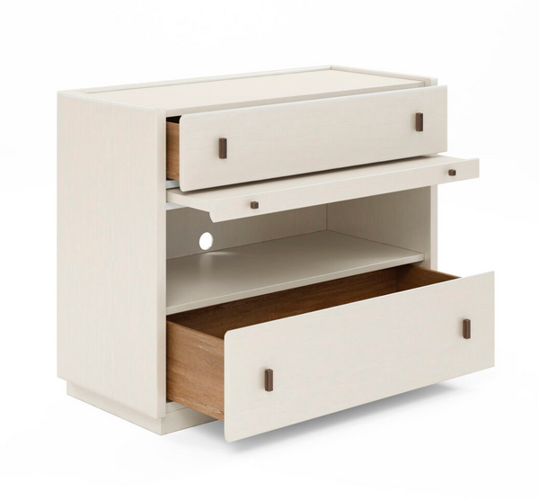 Blanc 2-Drawer Chest, 42"W x 18"D x 32.75"H