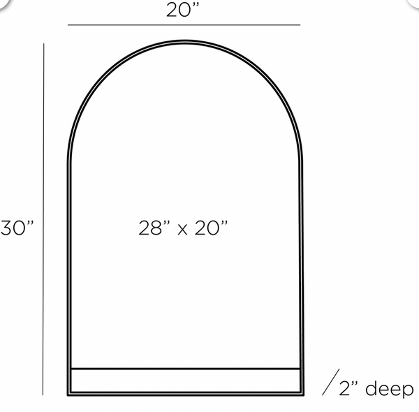 O'Malley Mirror, 20"W x 2"D x 30"H