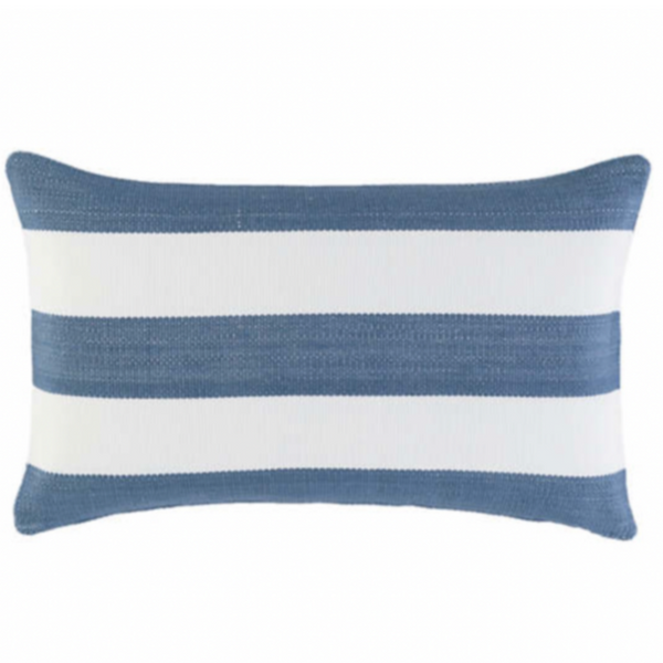 Catamaran Indoor / Outdoor Decorative Pillow - Denim Stripe, 15" x 24" (Lumbar)