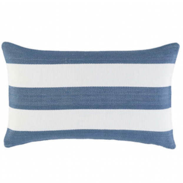 Catamaran Indoor / Outdoor Decorative Pillow - Denim Stripe, 15" x 24" (Lumbar)