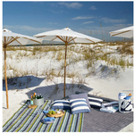 Catamaran Indoor / Outdoor Decorative Pillow - Denim Stripe, 15" x 24" (Lumbar)