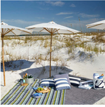 Catamaran Indoor / Outdoor Decorative Pillow - Denim Stripe, 21" x 21"