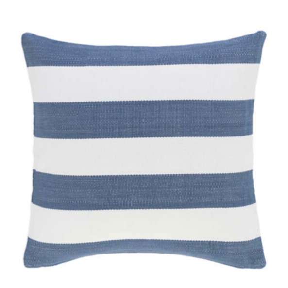Catamaran Indoor / Outdoor Decorative Pillow - Denim Stripe, 21" x 21"