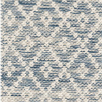 Melange Diamond Woven Cotton Rug, Blue