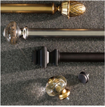 End Cap Finials, Oil-Rubbed Bronze, Set of 2