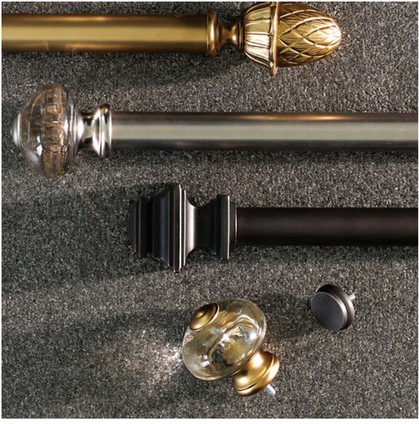 End Cap Finials, Oil-Rubbed Bronze, Set of 2