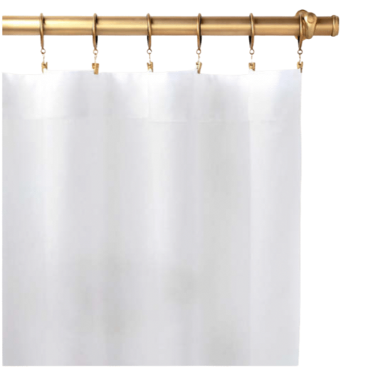 Lush Linen Curtain Panel - White
