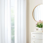 Lush Linen Curtain Panel - White