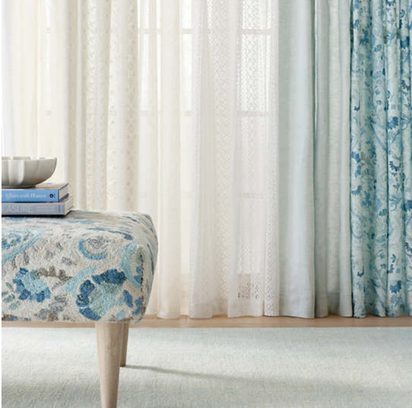 Lush Linen Curtain Panel - Sky