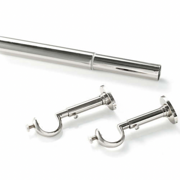 Stockbridge Curtain Rod - Polished Nickel, 3 Sizes