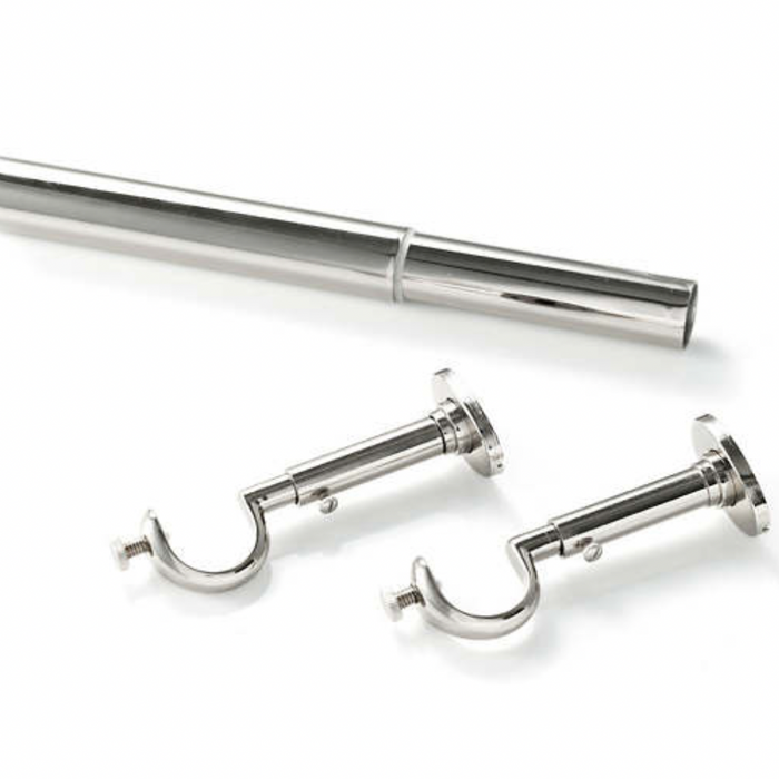 Stockbridge Curtain Rod - Polished Nickel, 3 Sizes
