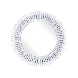 White Wash Cosmo Mirror, 35" x 2" x 35"