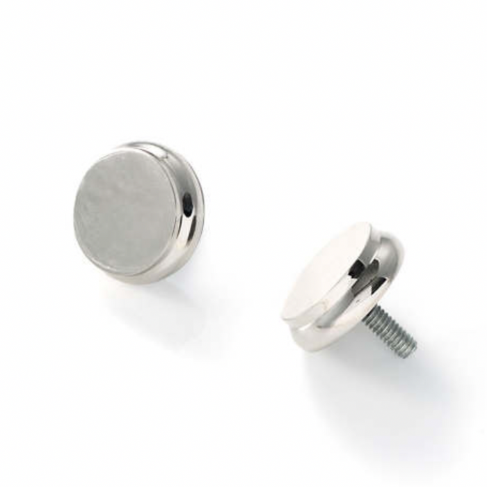 End Cap Finials - Polished Nickel, Set of 2