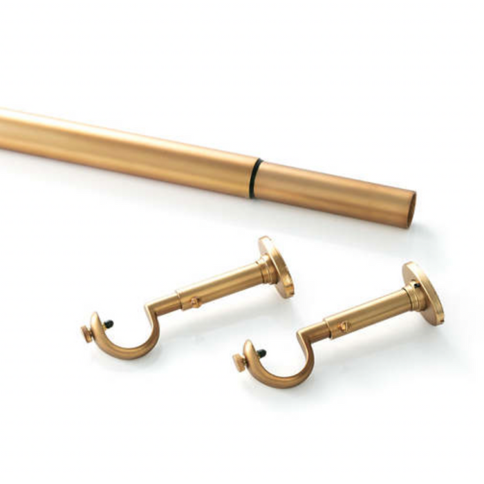 Stockbridge Curtain Rod - Satin Brass, 3 sizes