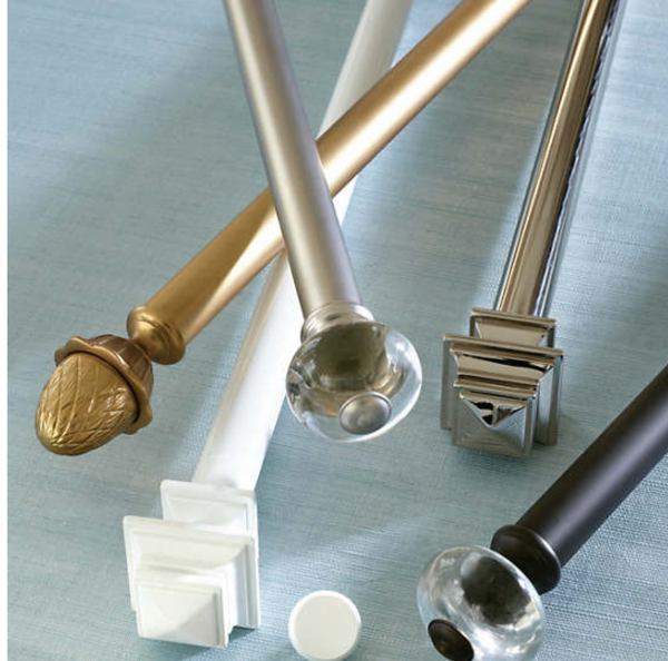 Stockbridge Curtain Rod - Satin Brass, 3 sizes