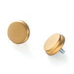 End Cap Finials- Satin Brass, Set of 2
