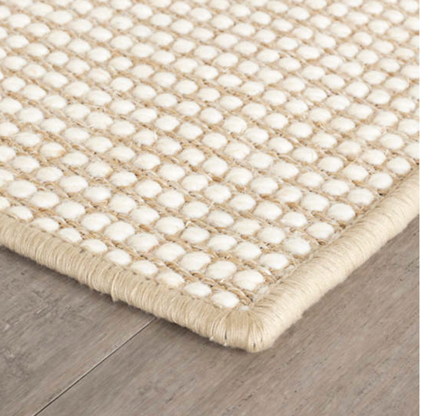 Pixel Woven Sisal / Wool Rug, Wheat